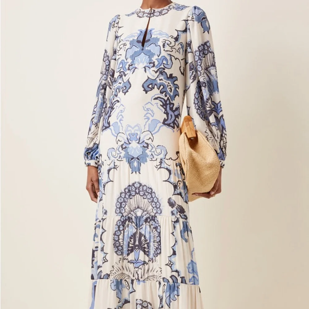 Johanna Ortiz Constellation Of Traits Crepe Tiered Maxi Dress - Picture 2 of 10